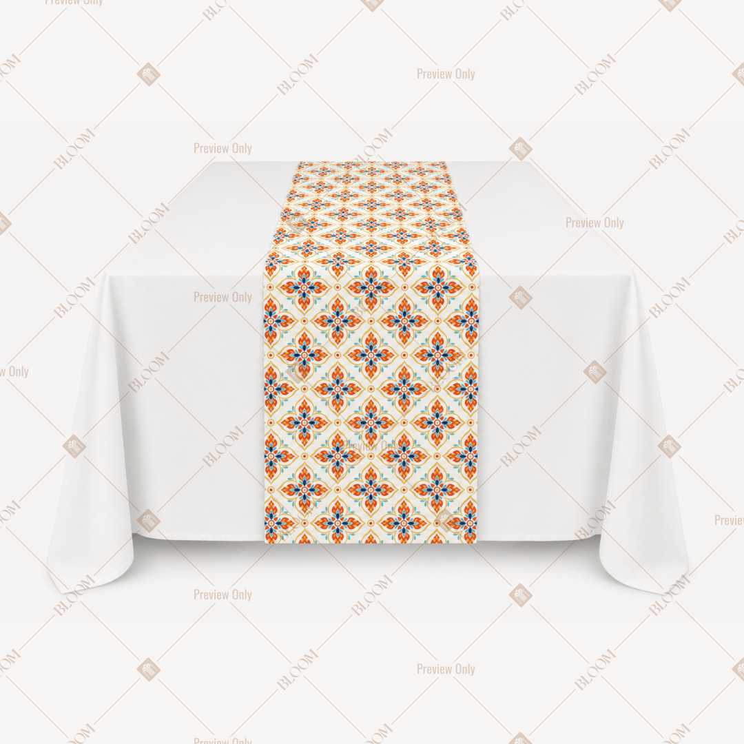 Peach Diamond Trellis Table Runner Pack Of 12