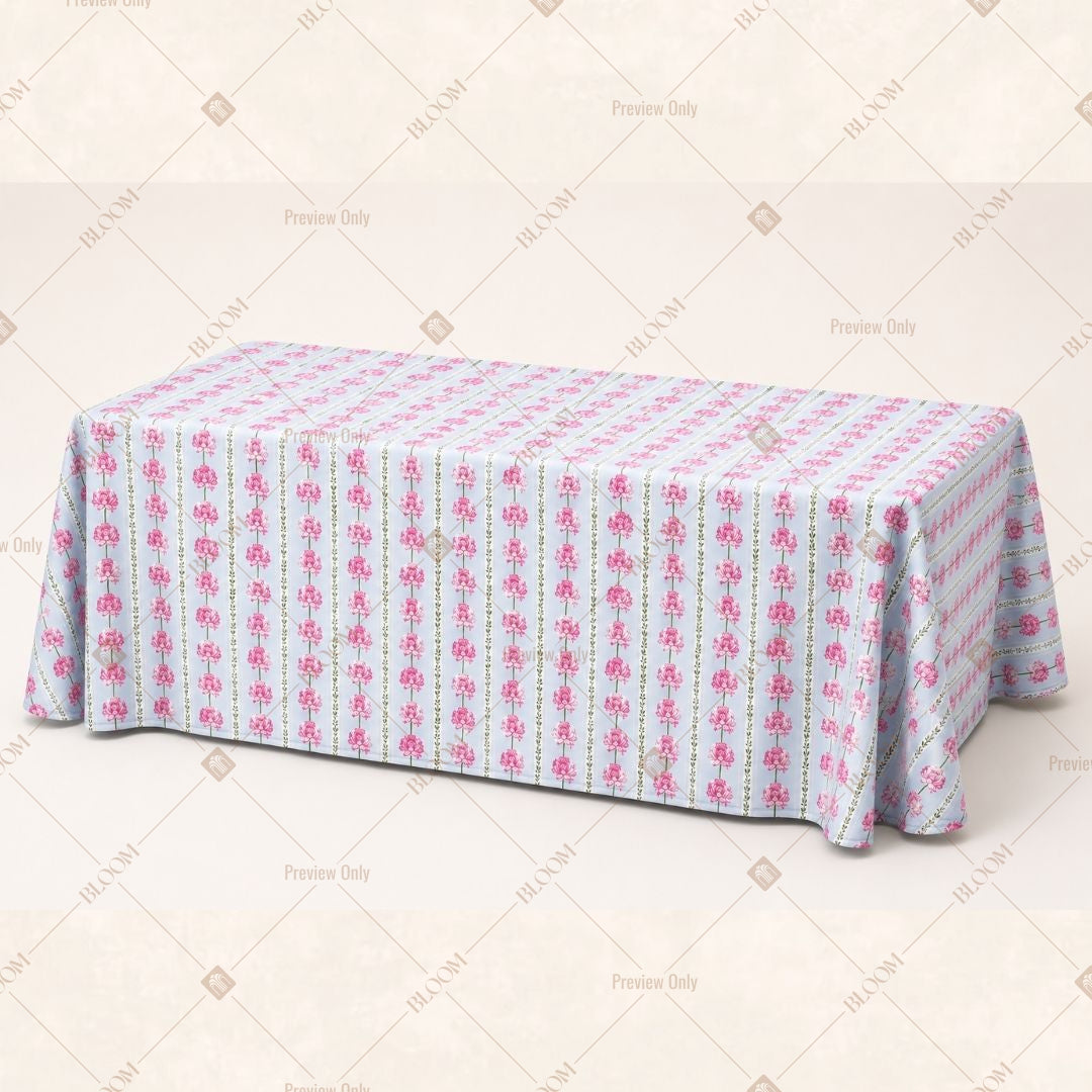 Pink Stripe Table Cover Pack Of 6