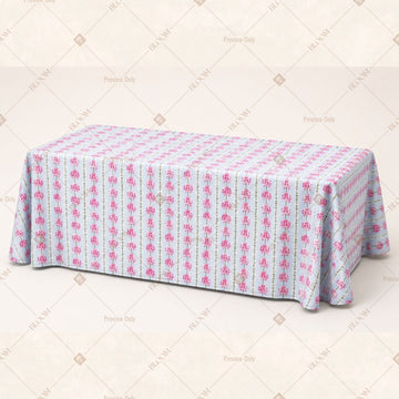Pink Stripe Table Cover Pack Of 6