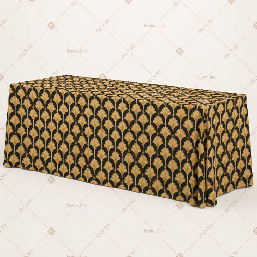 Black Gold Honeycomb Table Cover Pack Of 6