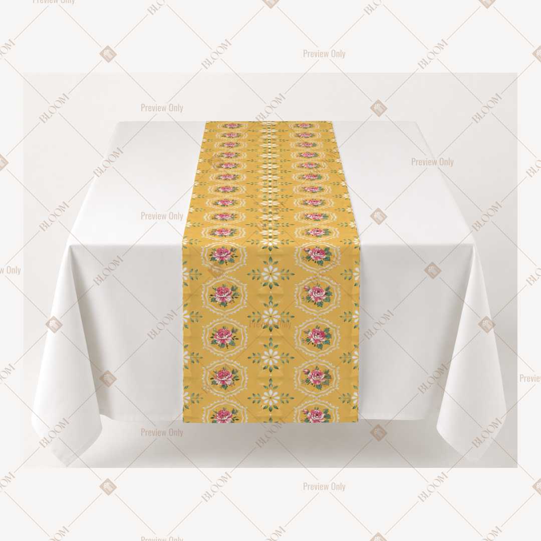 Mustard Folk Stripe Table Runner Pack Of 12