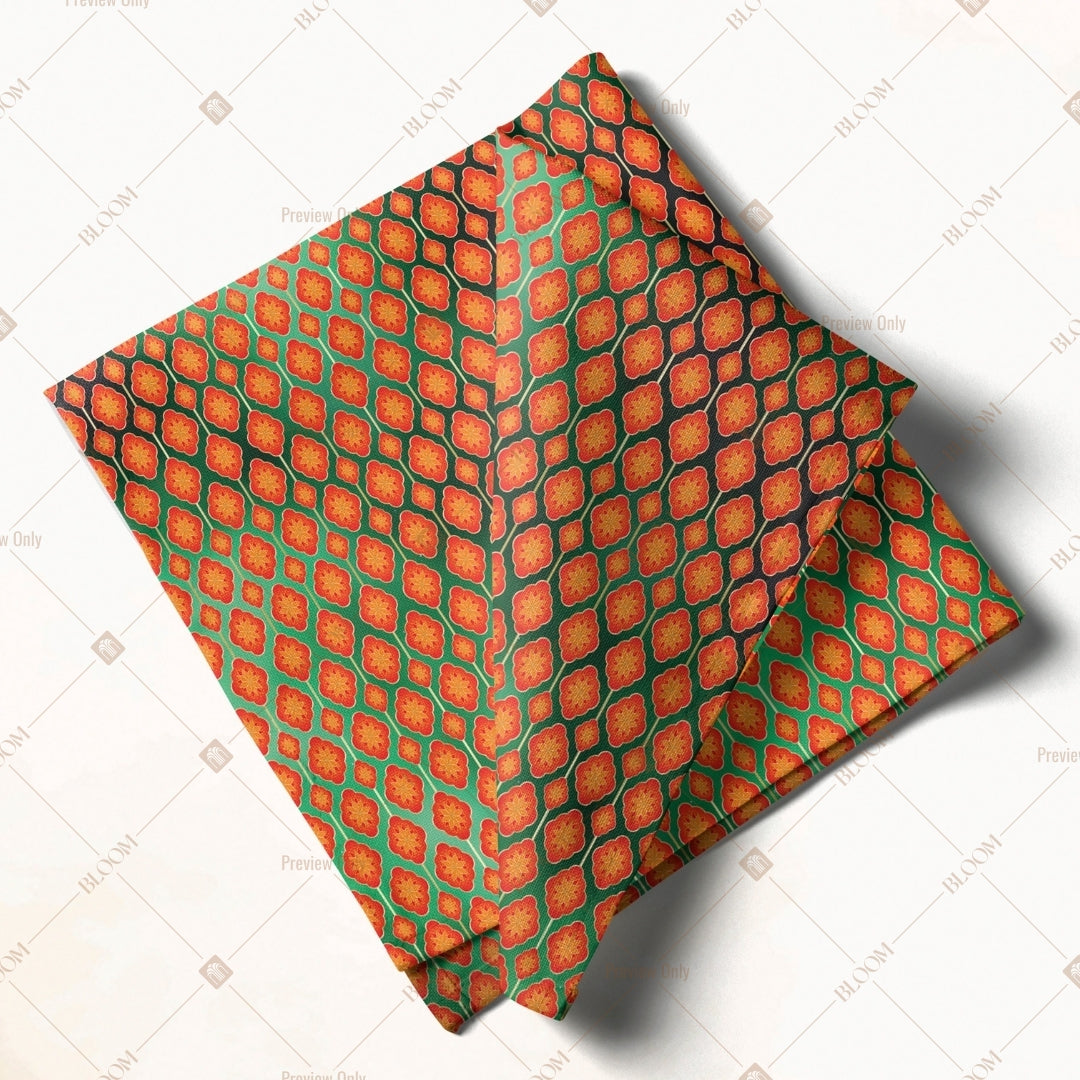Orange Geometric Ethnic Napkin Pack of 20