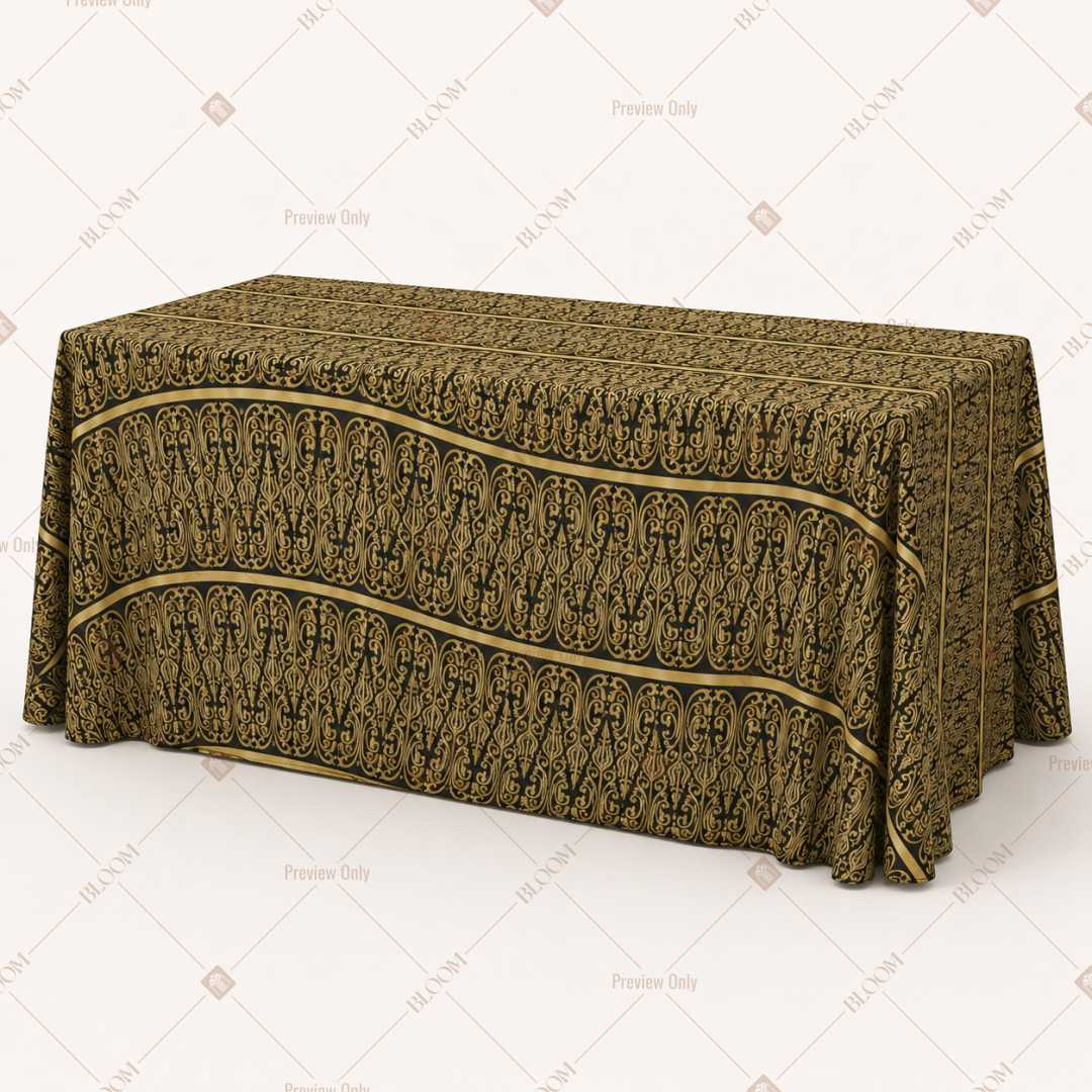 Olive Gold Luxe Table Cover Pack Of 6