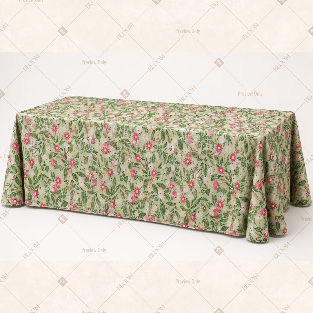 Green Rose Garden Table Cover Pack Of 6