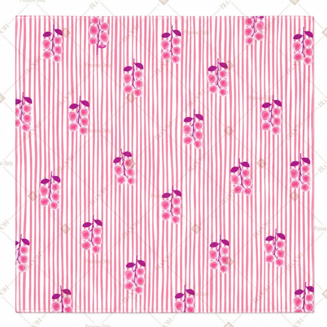 Pink Stripe Floral Pattern Design
