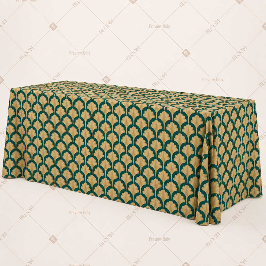 Sage Gold Trellis Table Cover Pack Of 6