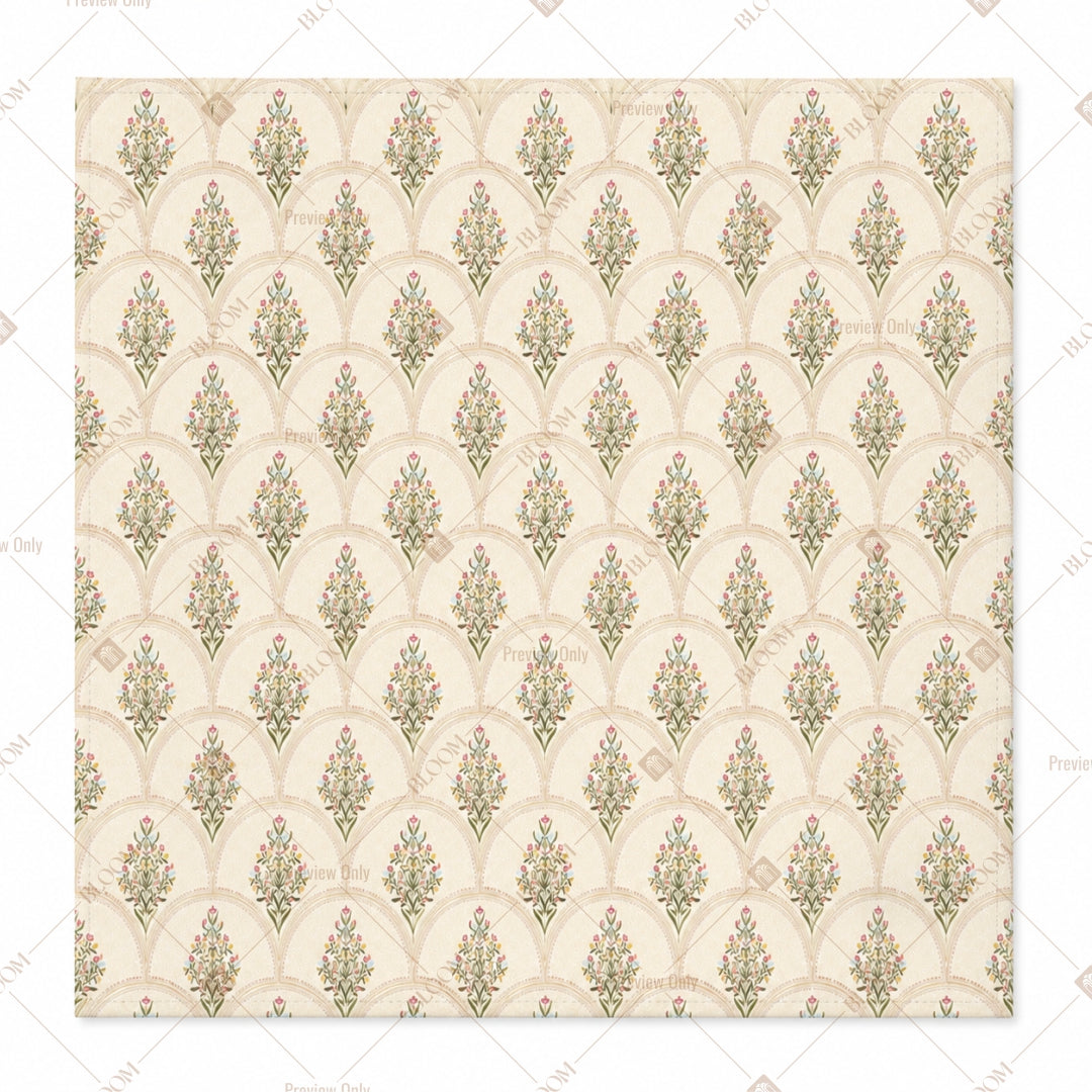 Beige Mughal Buta Pattern Design