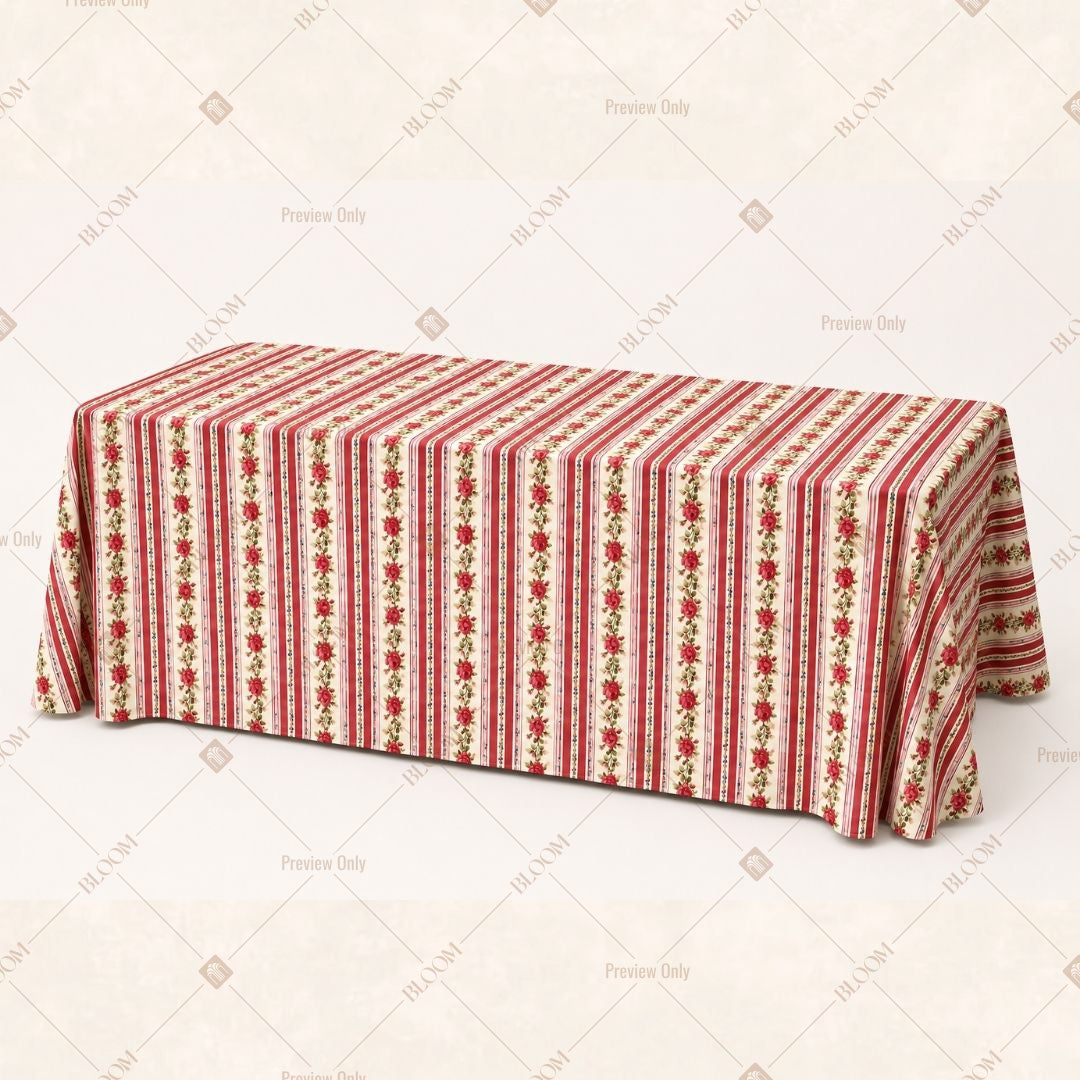Red Stripe Table Cover Pack Of 6