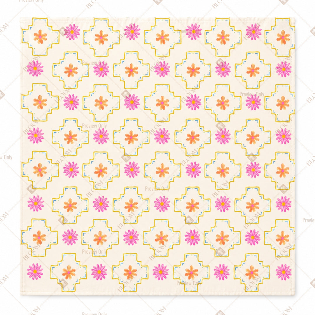 Pink Floral Medallion Pattern Design