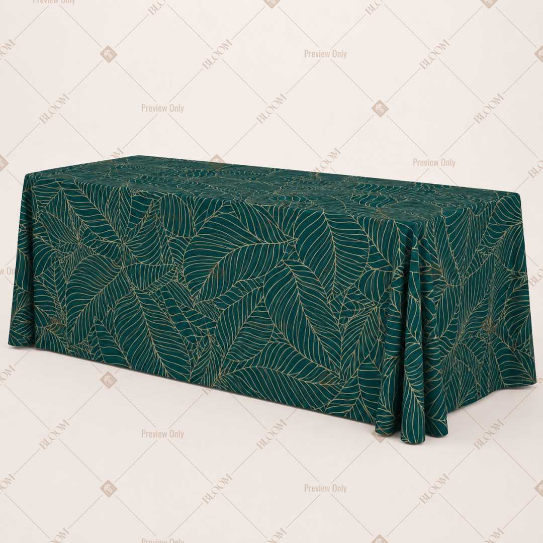 Teal Art Deco Luxe Table Cover Pack Of 6