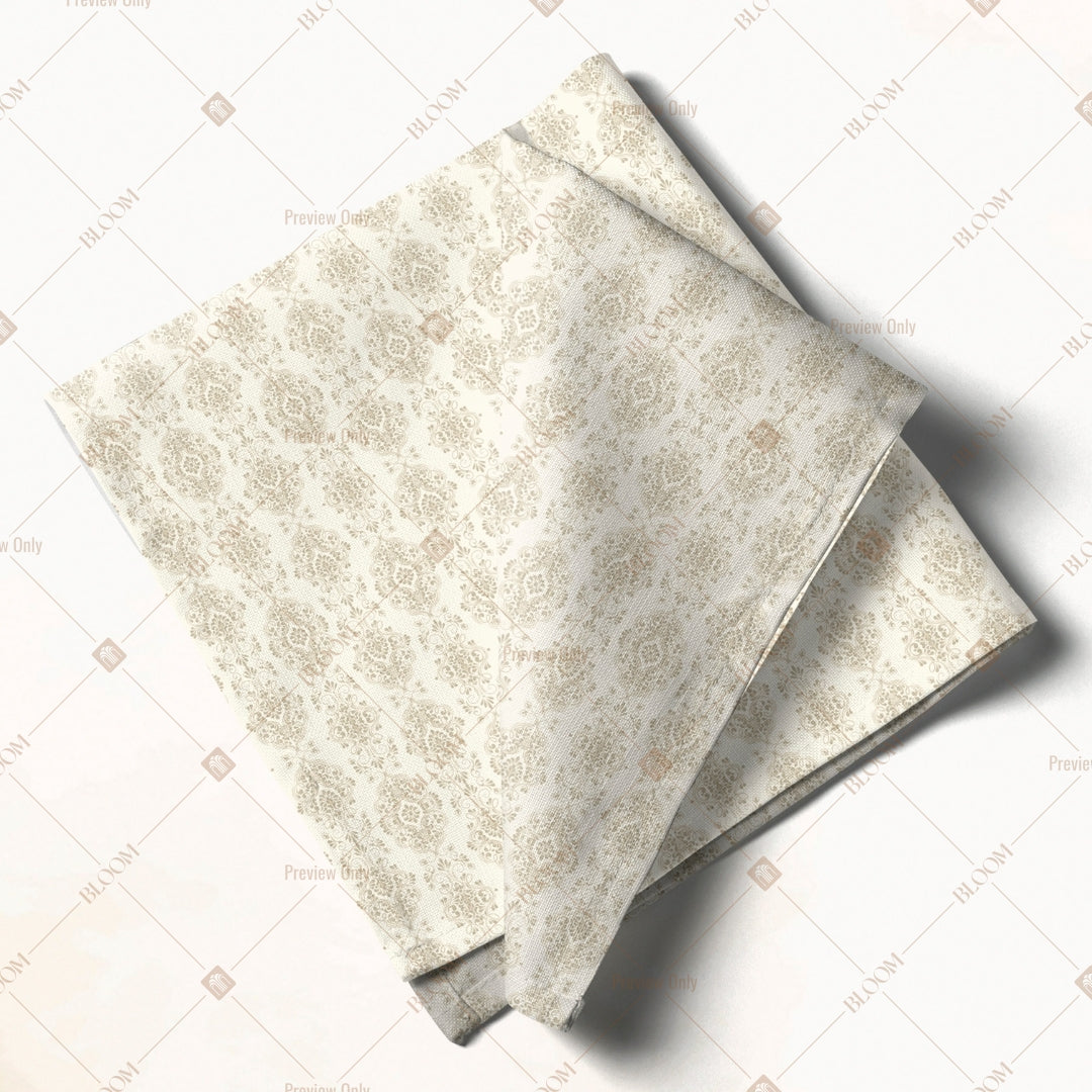 Ivory Damask Texture Napkin Pack of 20