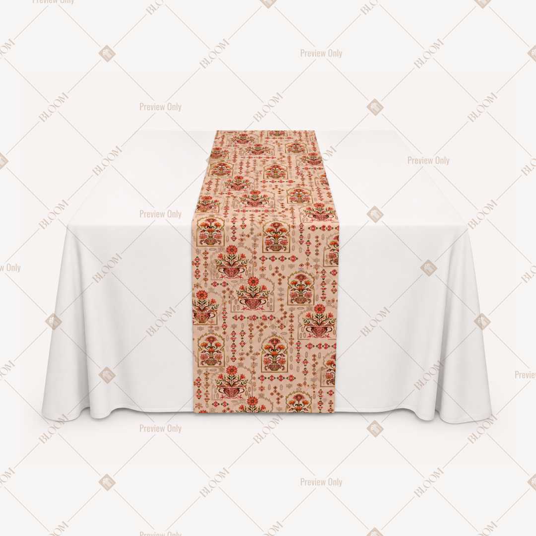 Terracotta Floral Vine Table Runner Pack Of 12