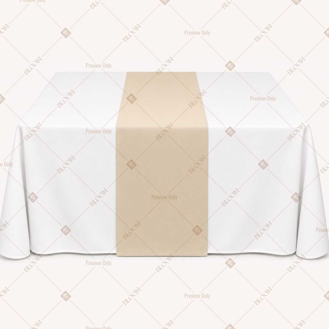 Champagne Table Runner Pack Of 12