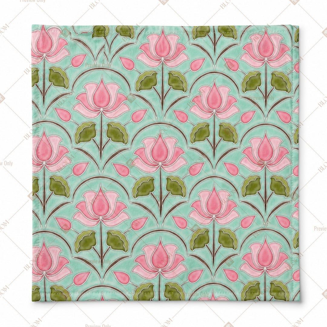 Pink Lotus Floral Pattern Design