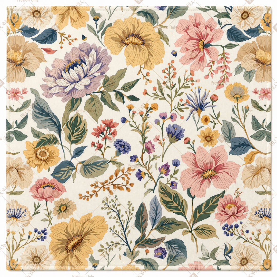 Vintage Botanical Floral Pattern Design