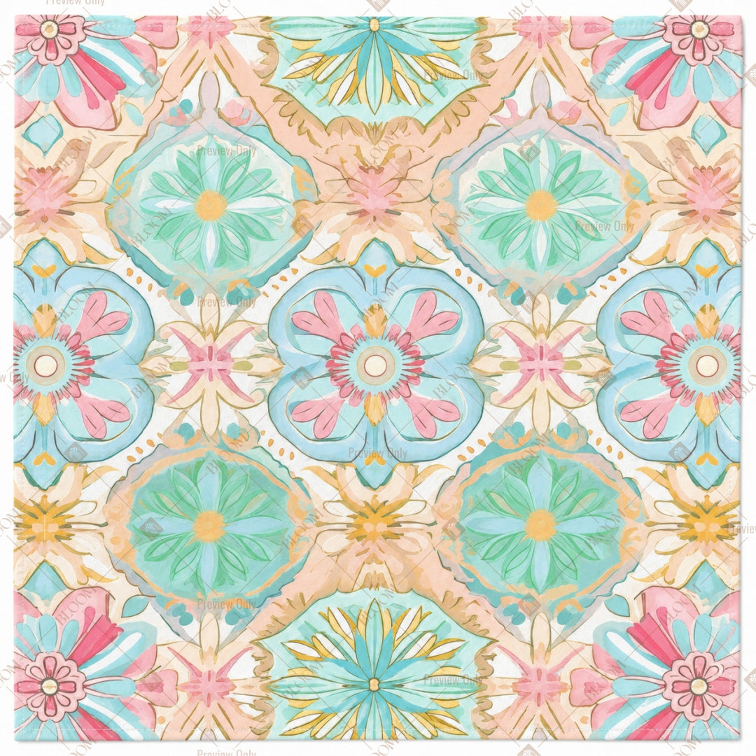 Pastel Mandala Tile Pattern Design