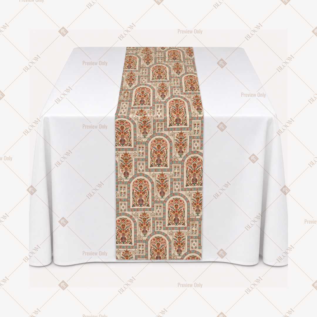 Peach Ornamental Table Runner Pack Of 12