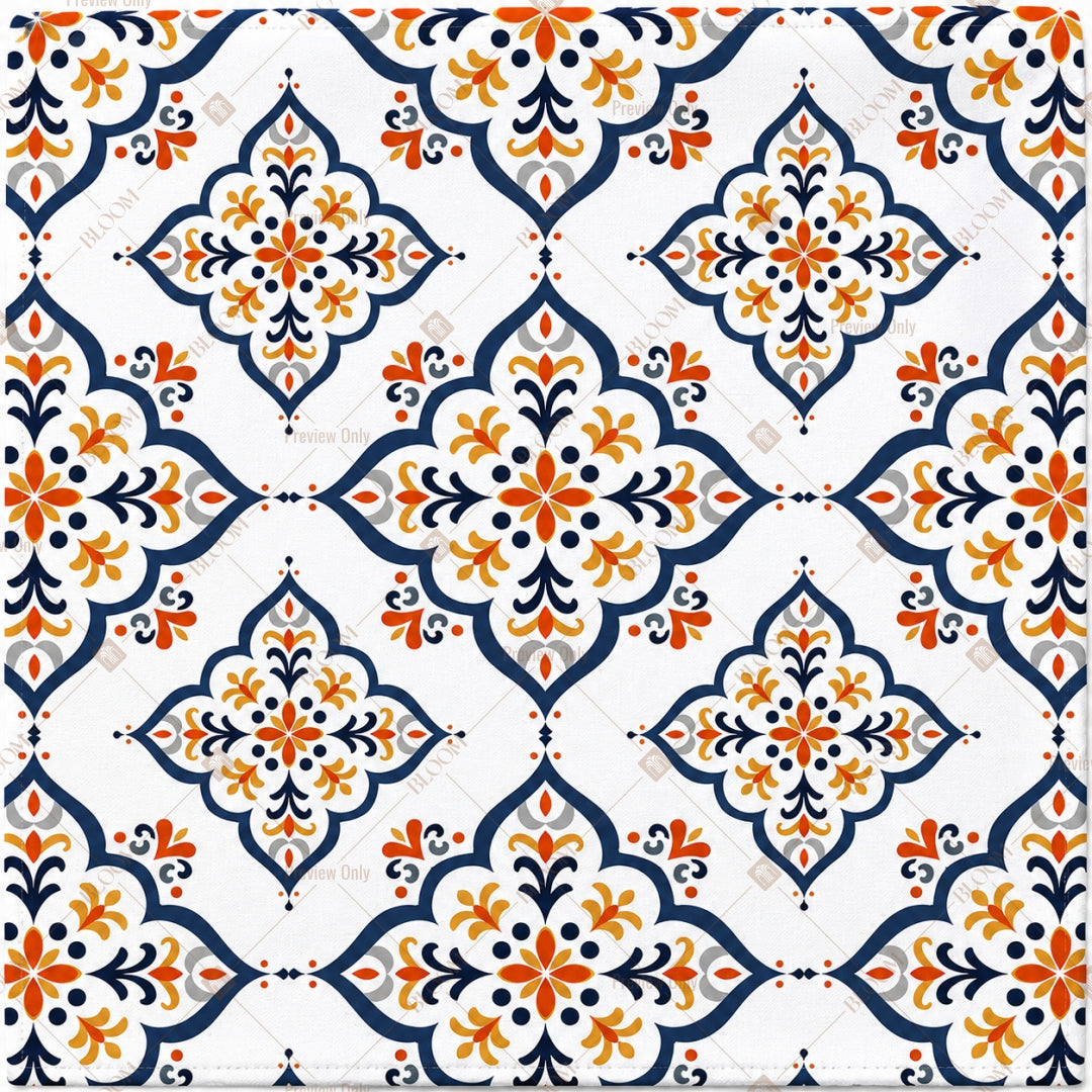 Blue Moroccan Tile Pattern Design