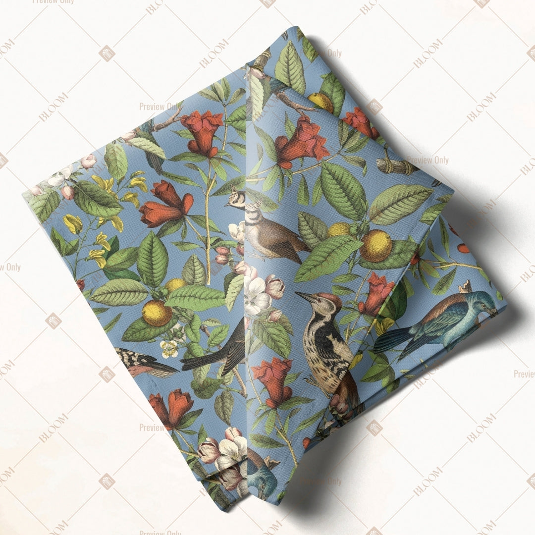 Blue Green Botanical Napkin Pack of 20