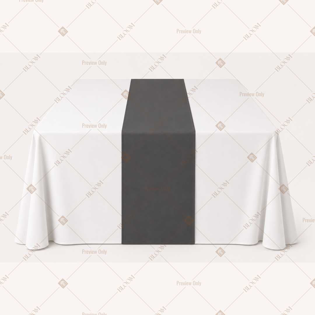 Charcoal Table Runner Pack Of 12