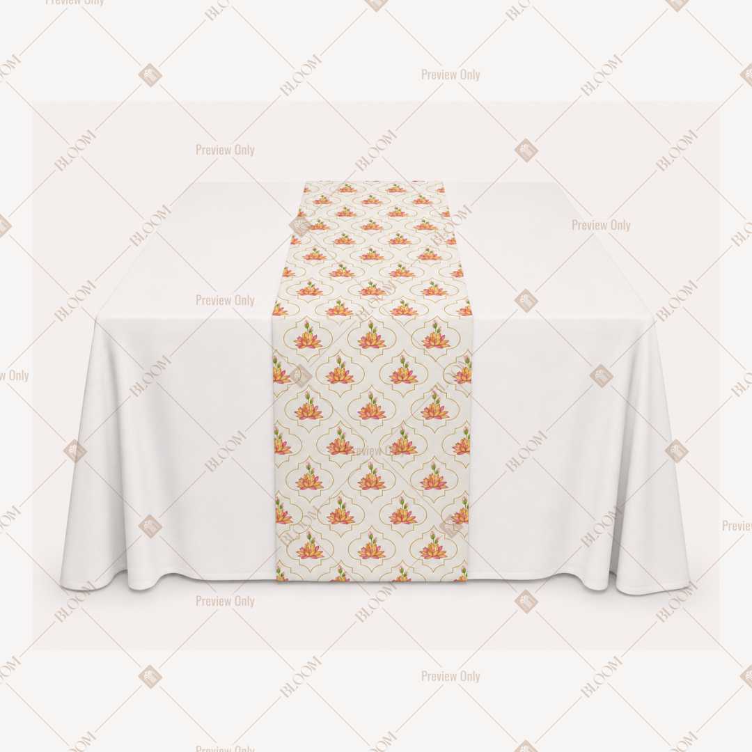 Terracotta Folk Motif Table Runner Pack Of 12