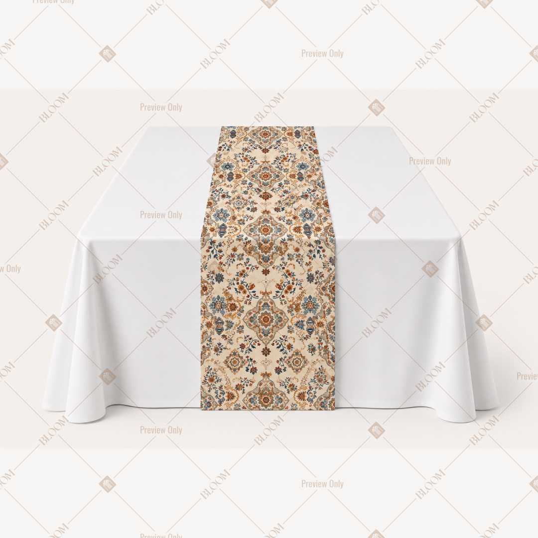 Vintage Ornamental Table Runner Pack Of 12