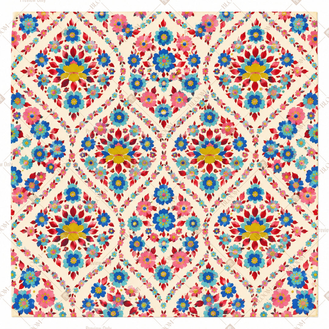 Colorful Mandala Tile Pattern Design
