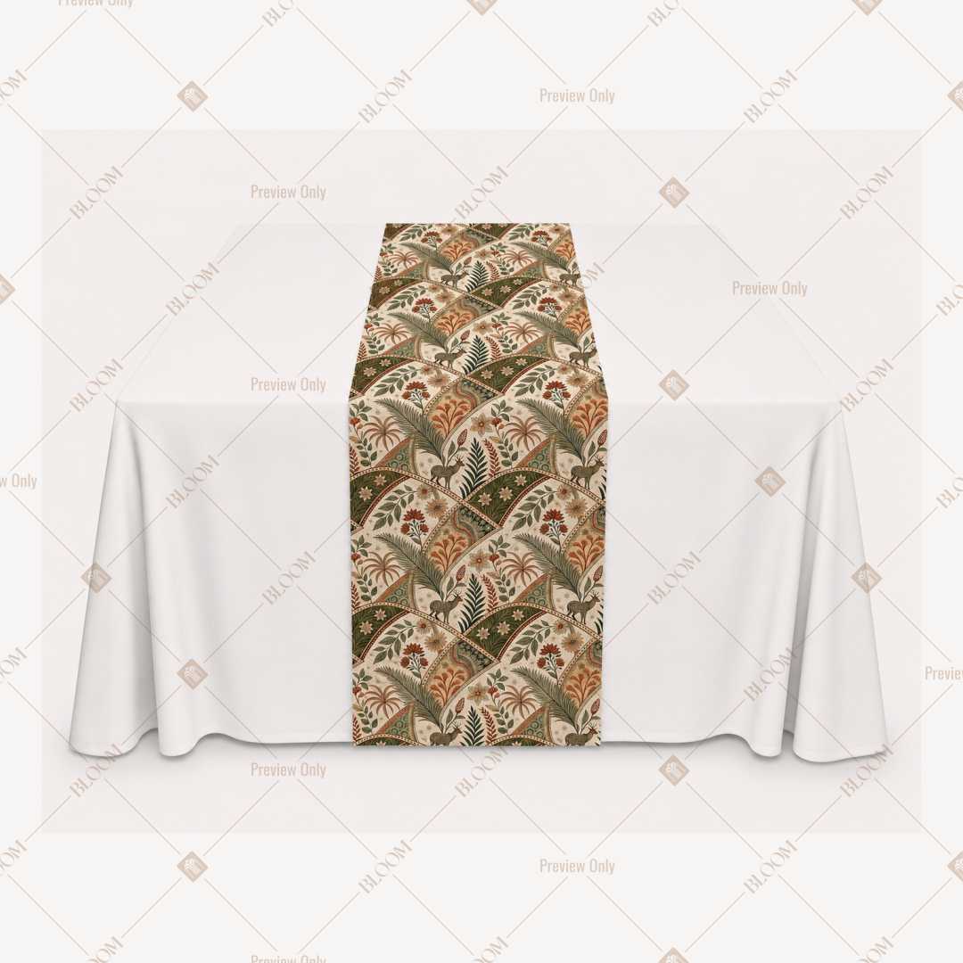 Tropical Botanical Leaf Table Runner Pack Of 12
