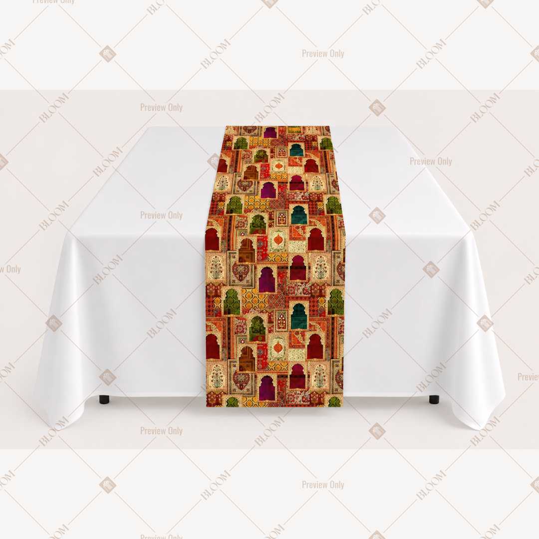 Folk Art Patchwork Table Runner Pack Of 12