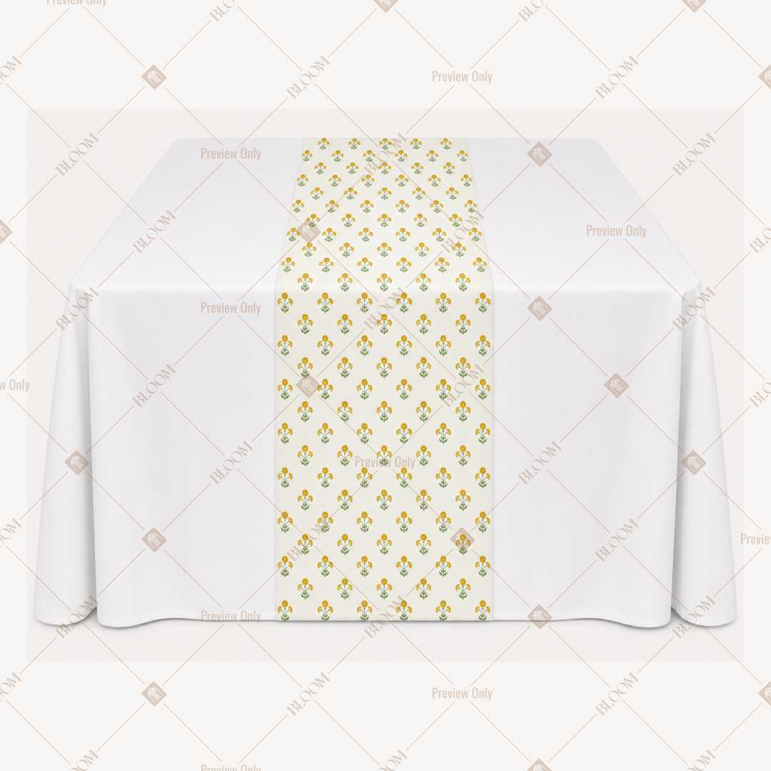 Yellow Mini Check Table Runner Pack Of 12
