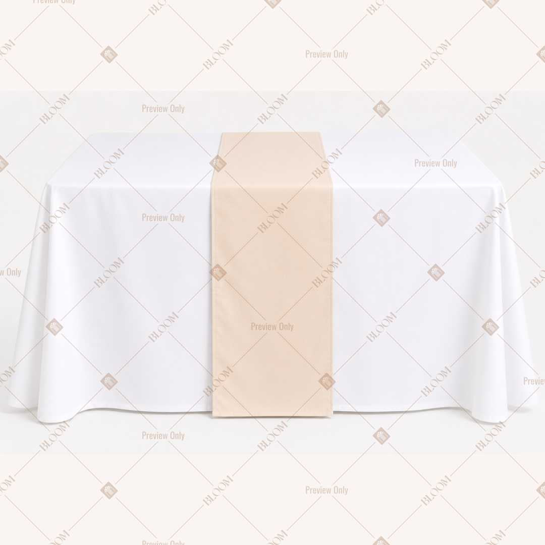 Cream Table Runner Pack Of 12