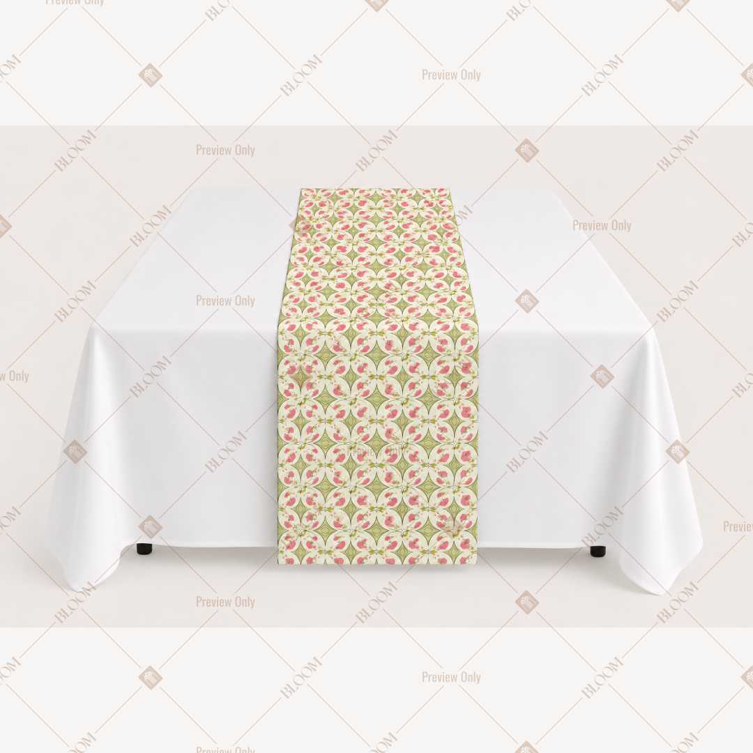 Beige Folk Stripe Table Runner Pack Of 12
