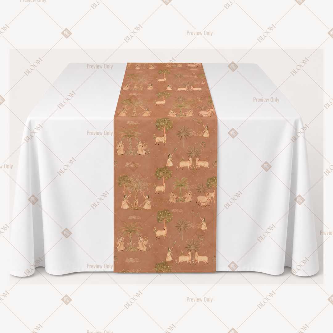 Terracotta Mini Floral Table Runner Pack Of 12