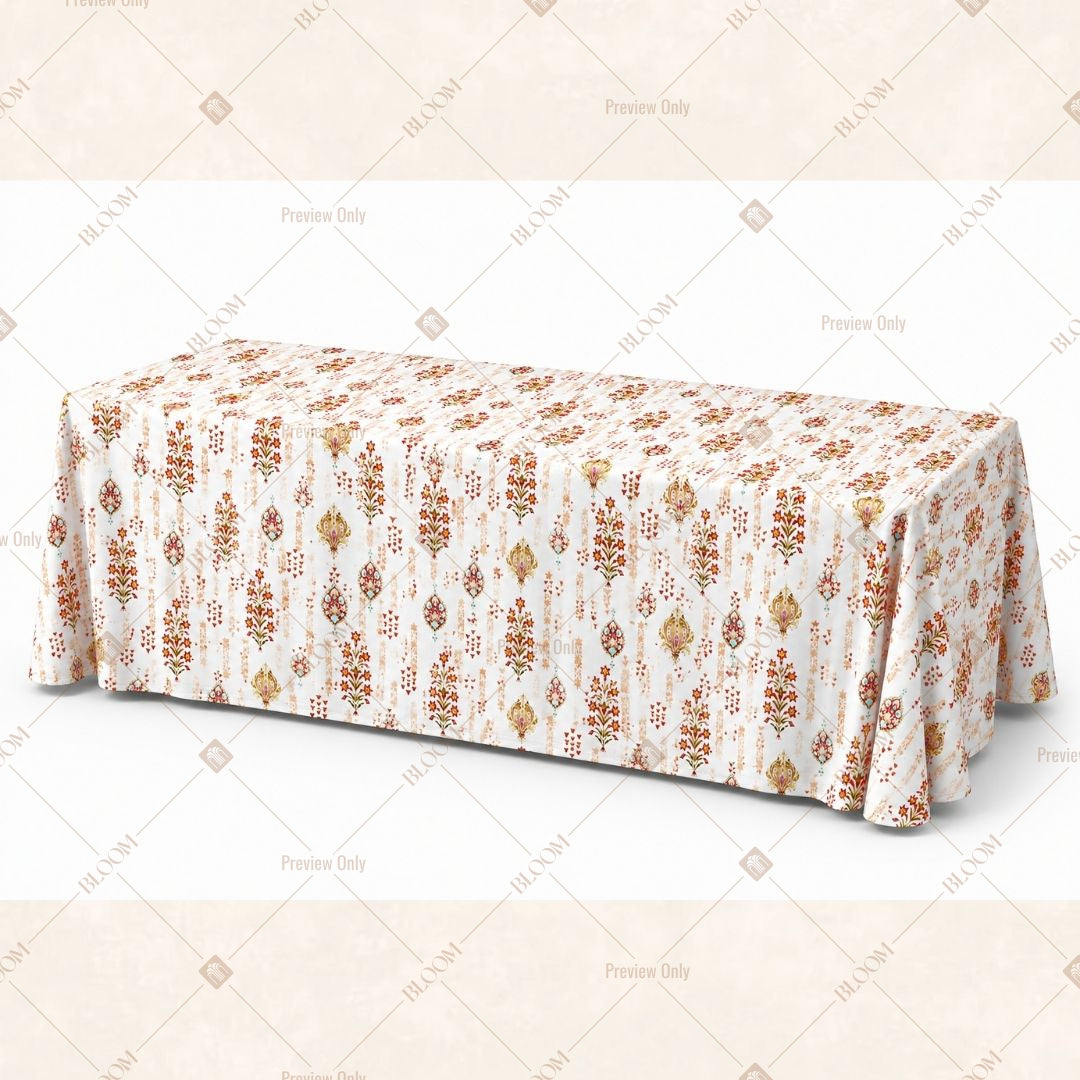 Ivory Floral Table Cover Pack Of 6