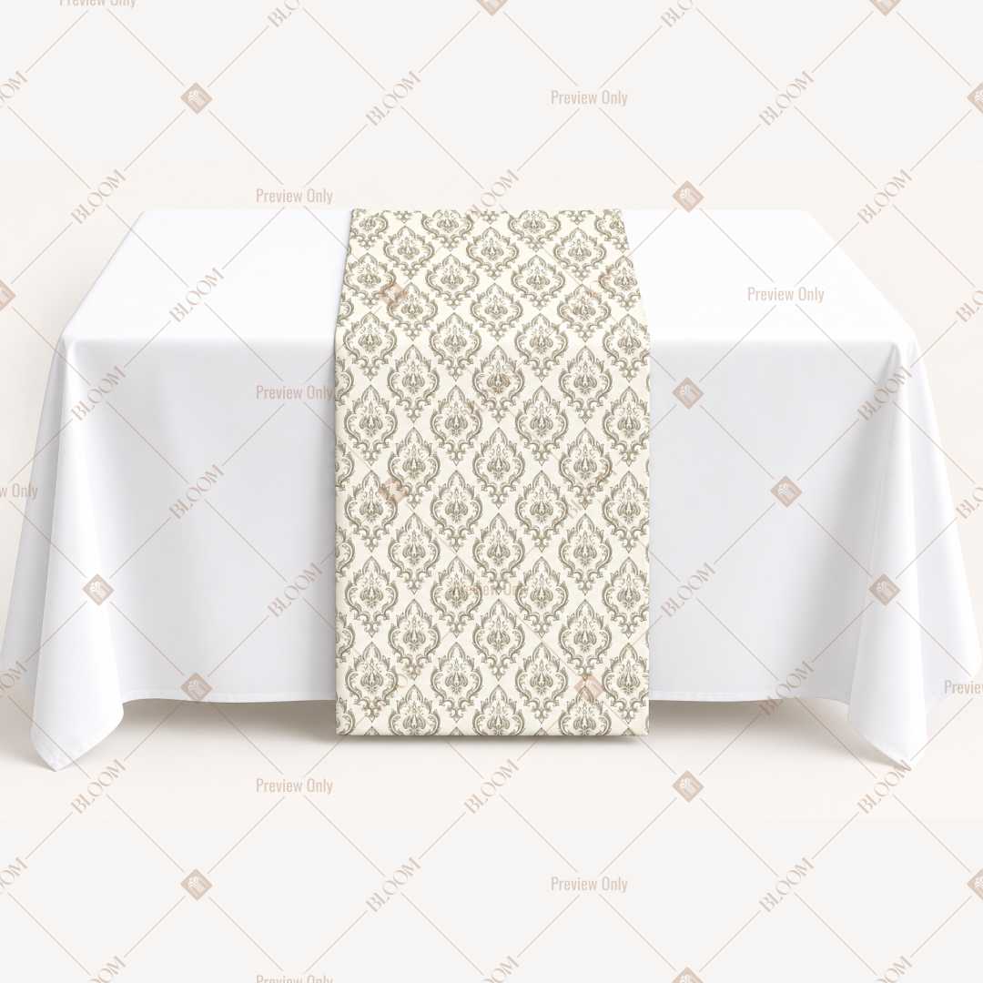 Ivory Diamond Trellis Table Runner Pack Of 12