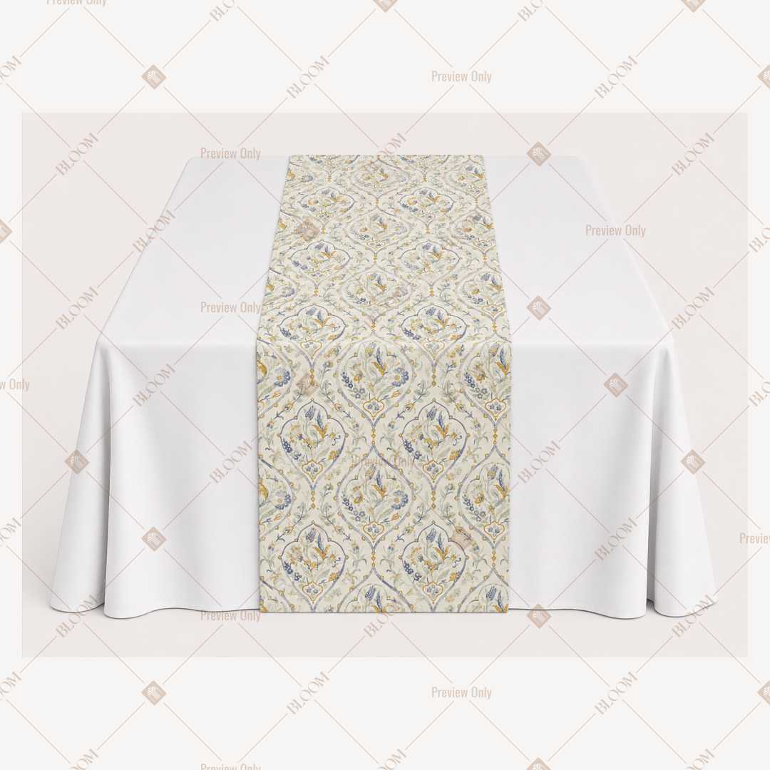 Beige Ornamental Trellis Table Runner Pack Of 12