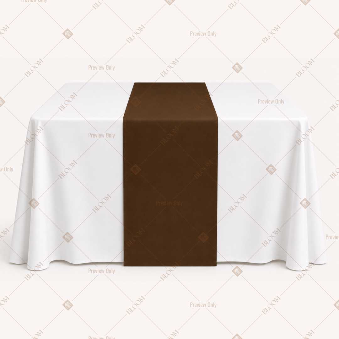 Dark Brown Table Runner Pack Of 12