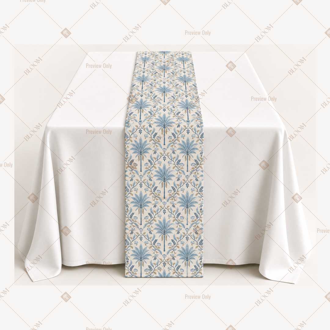 Blue Moroccan Tile Table Runner Pack Of 12