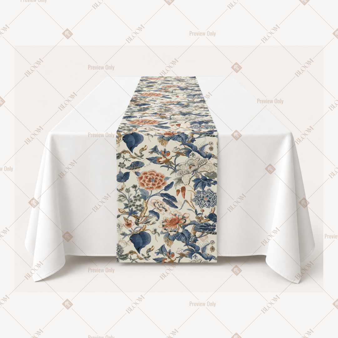 Vintage Floral Mosaic Table Runner Pack Of 12