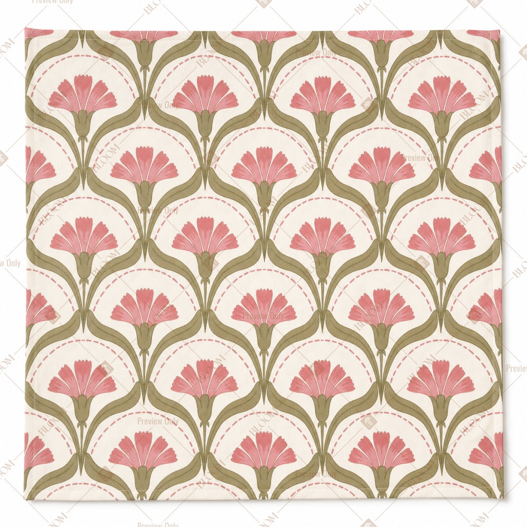 Art Deco Lotus Pattern Design