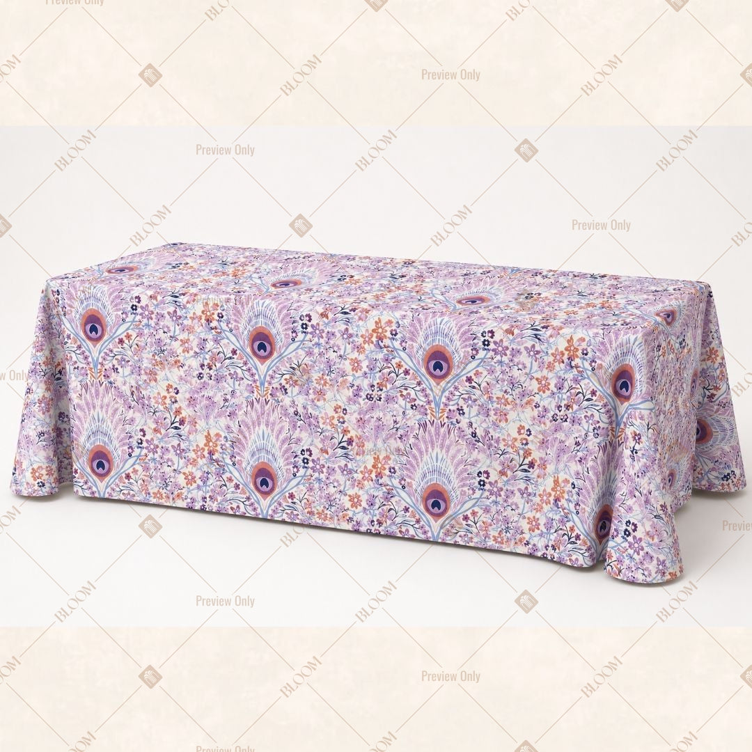 Lavender Floral Table Cover Pack Of 6