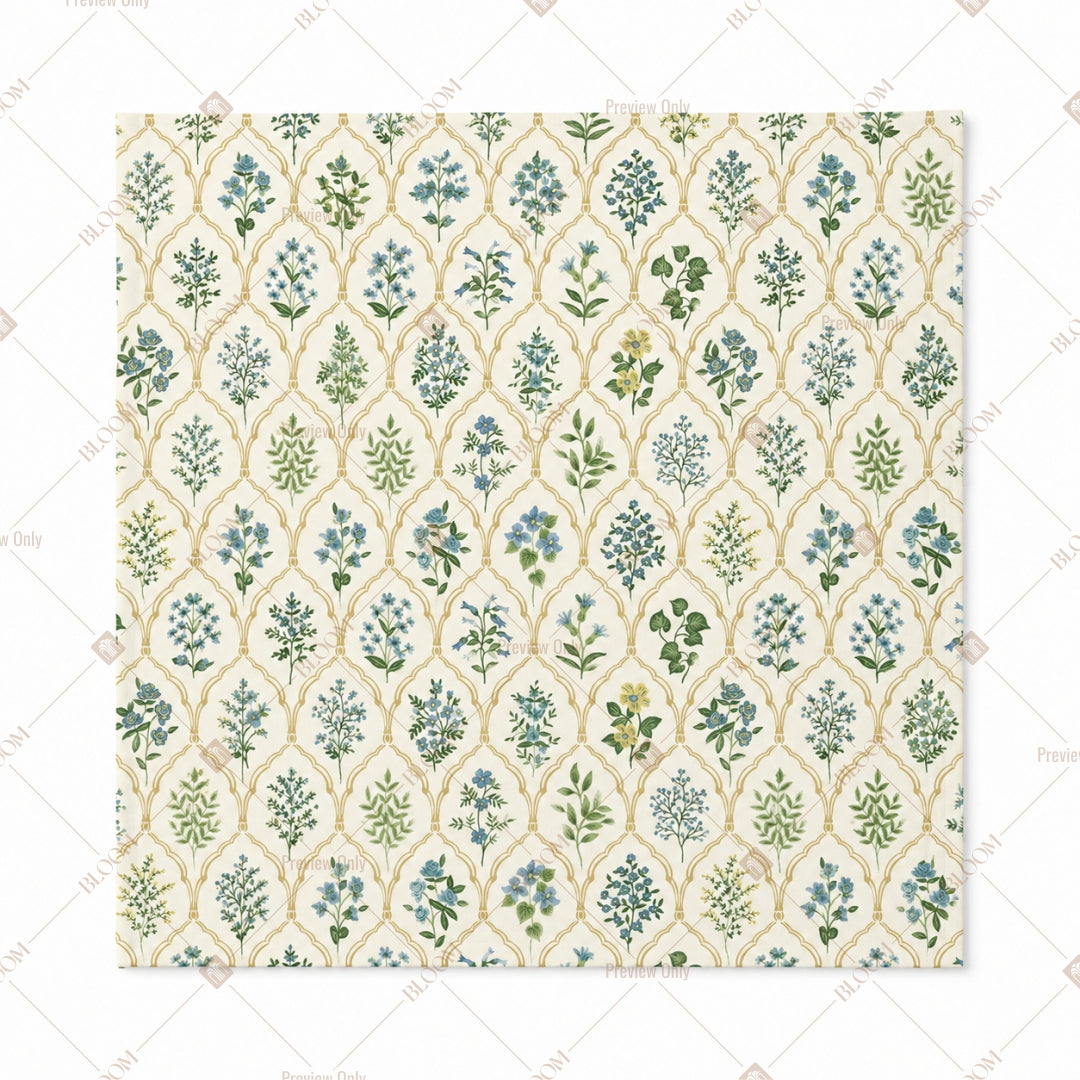 Blue Mughal Buta Pattern Design