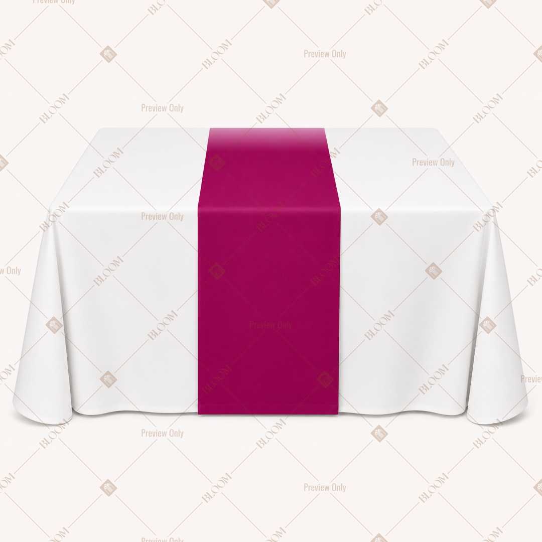 Dark Fuchsia Table Runner Pack Of 12