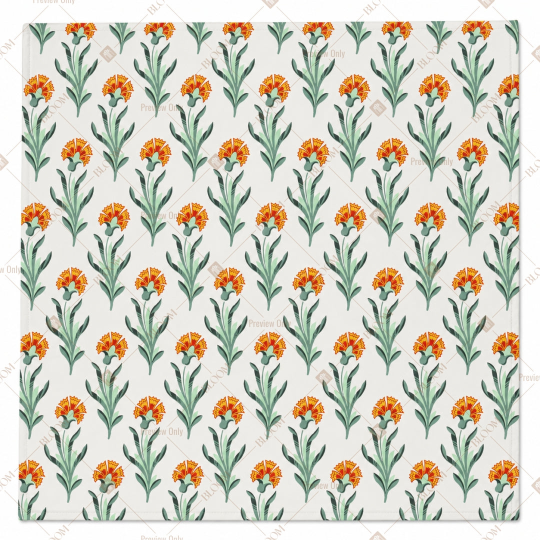 Orange Tulip Floral Pattern Design