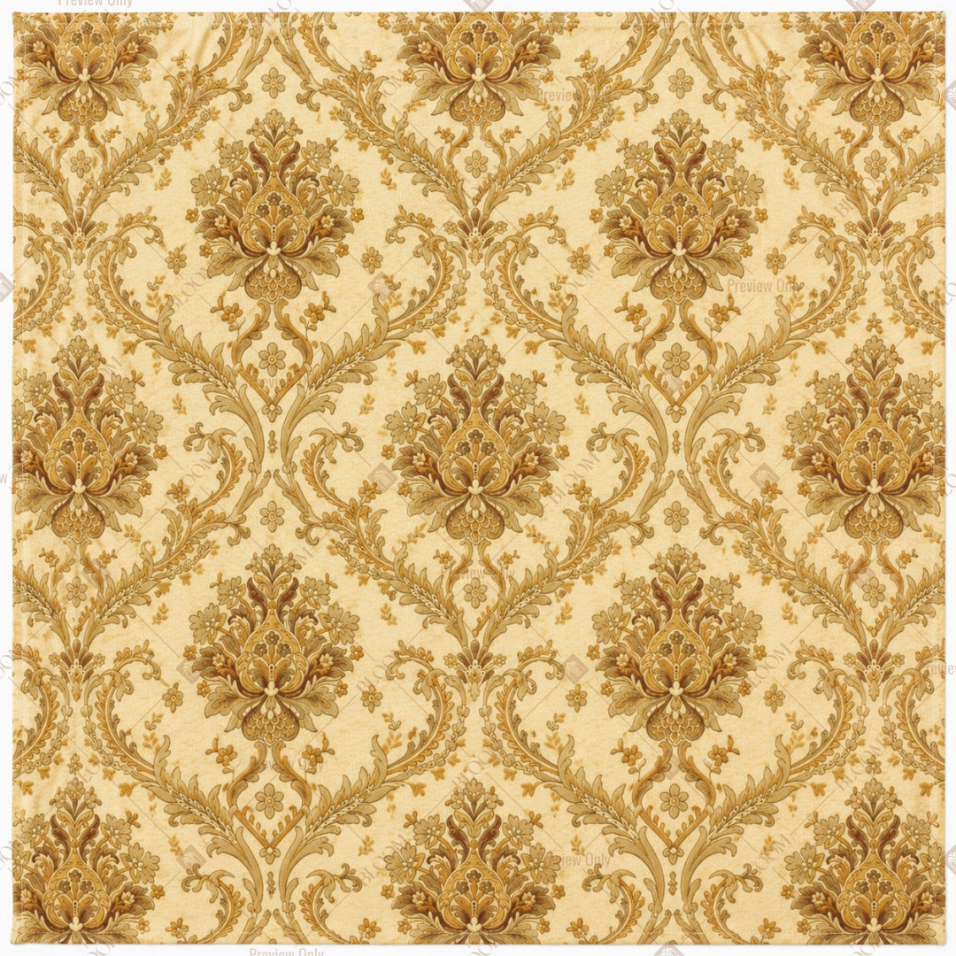 Gold Damask Pattern Design
