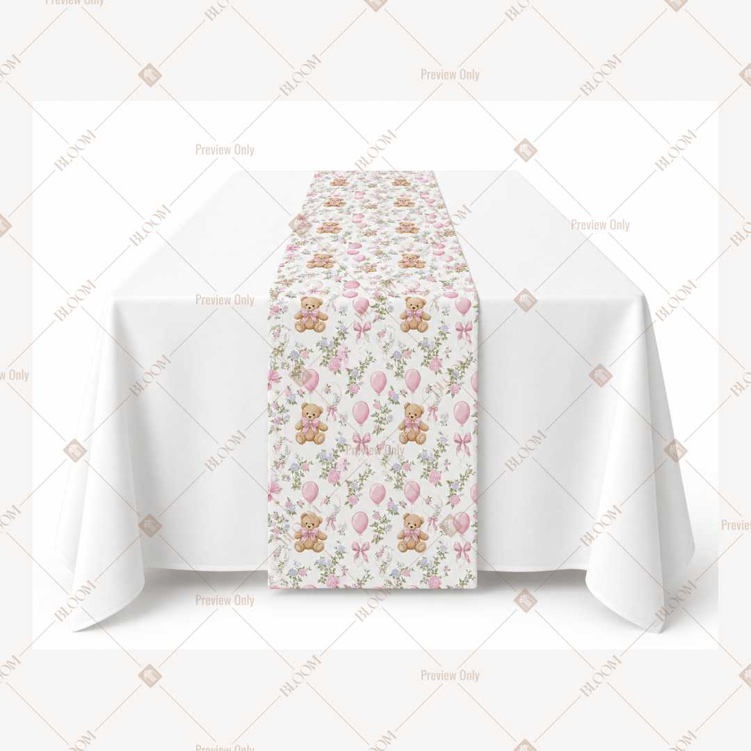 Vintage Rose Floral Table Runner Pack Of 12