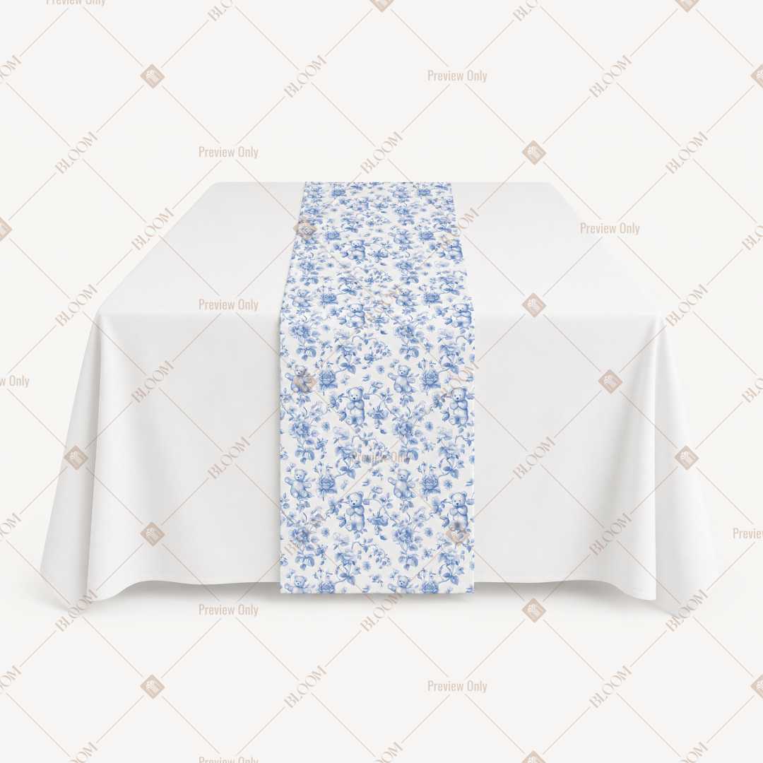 Blue Floral Vine Table Runner Pack Of 12
