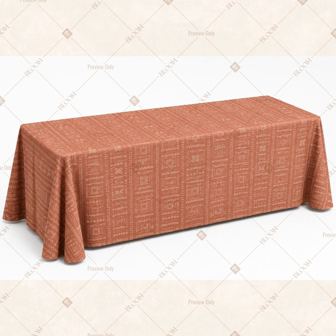 Dusty Rose Solid Table Cover Pack Of 6