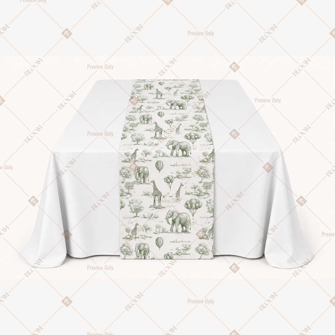 Grey Botanical Vine Table Runner Pack Of 12