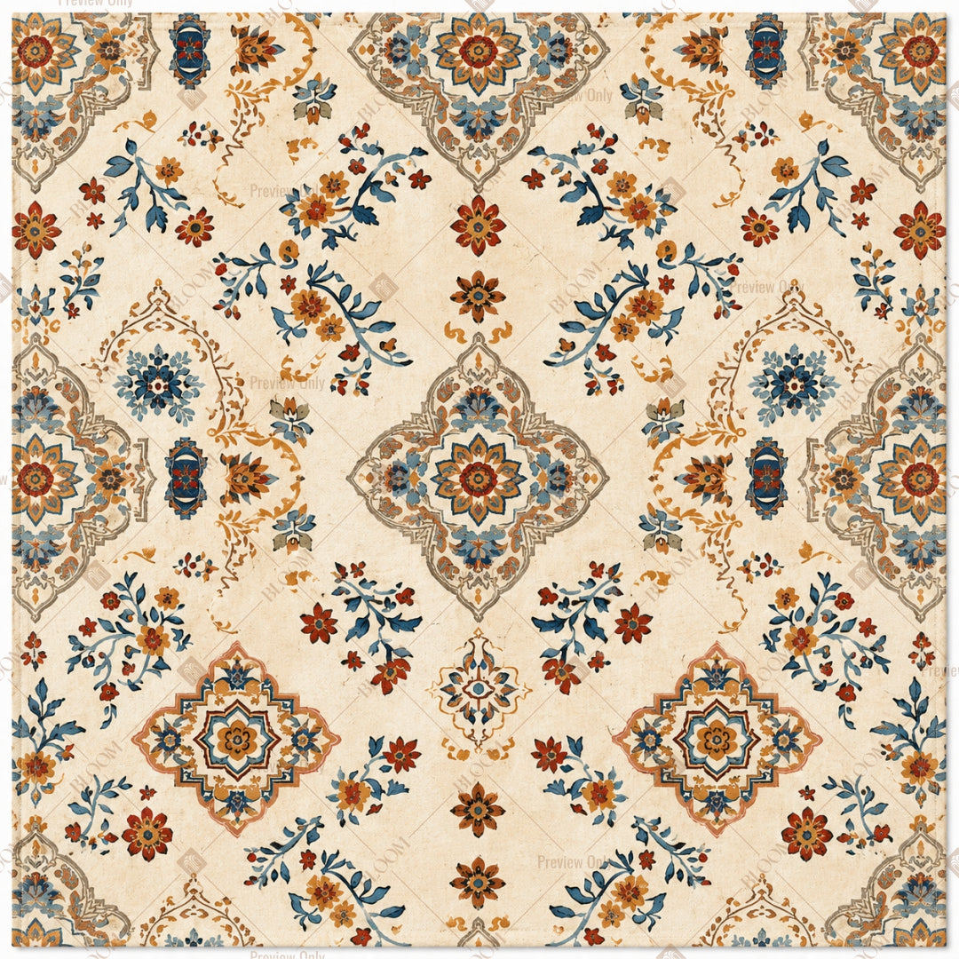 Blue Moroccan Tile Pattern Design